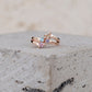 Four Heart Cut Birthstone Ring, 4 Name Engraved Ring