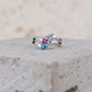 Four Heart Cut Birthstone Ring, 4 Name Engraved Ring
