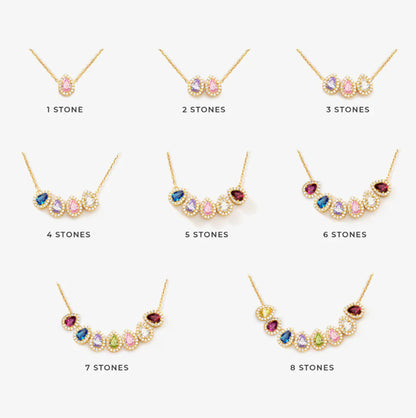 Personalized Family Birthstone Necklace