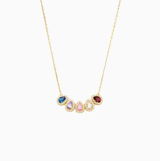Personalized Family Birthstone Necklace