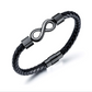 Personalized Leather Infinity Engraving Name Bracelet