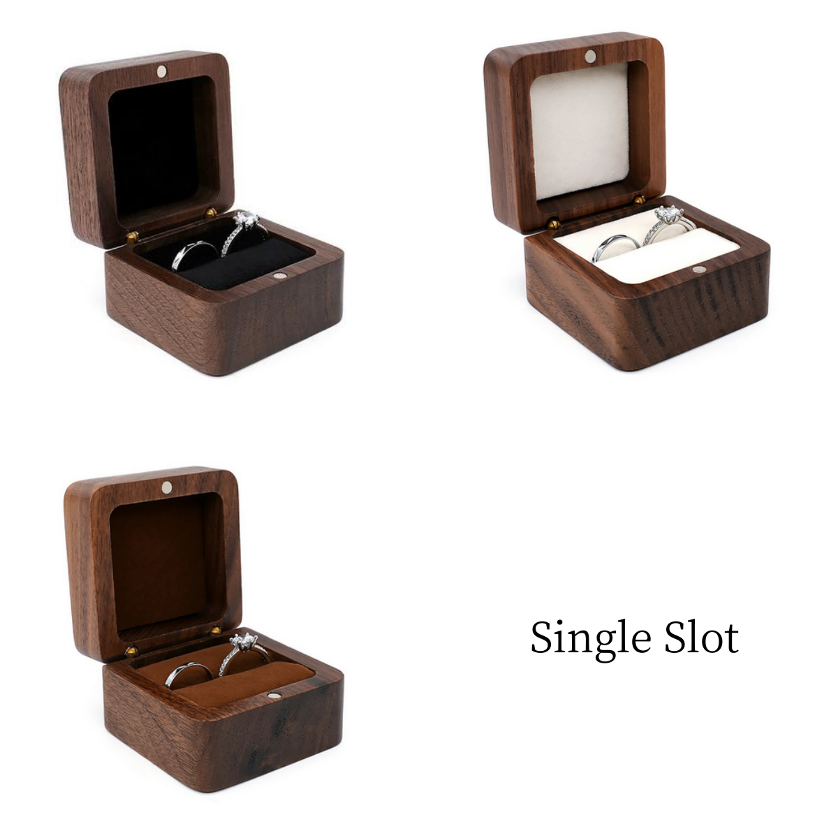 Custom Engraved Walnut Ring Box