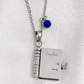 Personalized book necklace