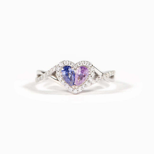 Personalized Crown Birthstone Ring
