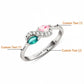 Custom text with birthstone ring