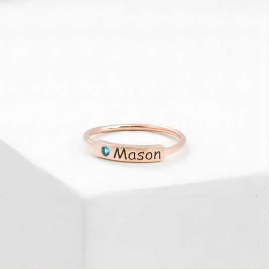 Personalized Birthstone Ring