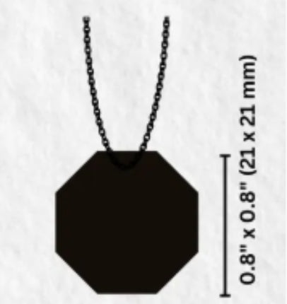 Personalized Elliptical Heat-Activated Magic Necklace with Hidden Picture