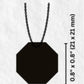 Personalized Elliptical Heat-Activated Magic Necklace with Hidden Picture